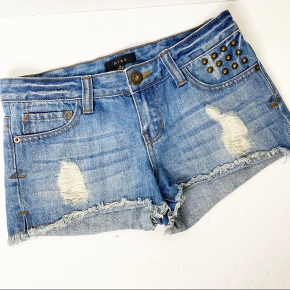 - Mine jean denim shorts - Picture 1 of 6